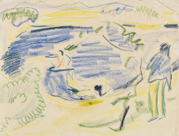 Ernst Ludwig Kirchner - Badende (Badende im Teich)