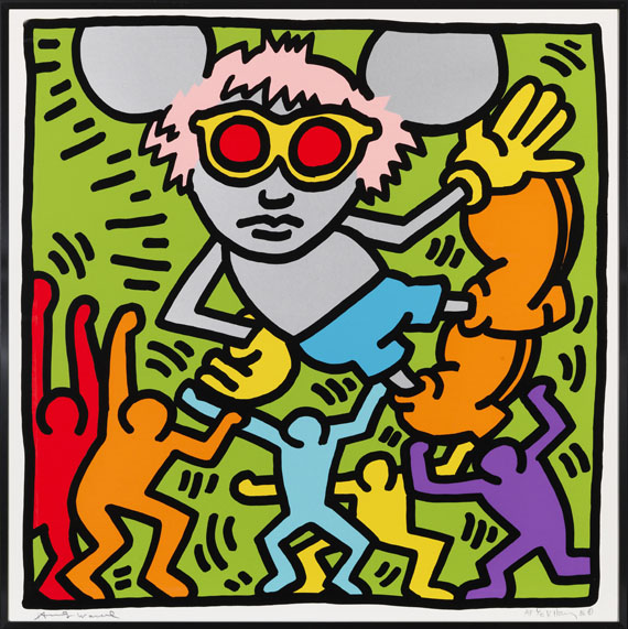 Keith Haring - Andy Mouse (4 Blatt) - Rahmenbild