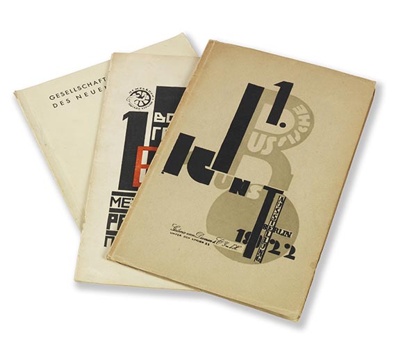 El Lissitzky - Die erste russische Kunstausstellung. Dabei: Perwaja wseobschtschaja germanskaja + 1 Beigabe