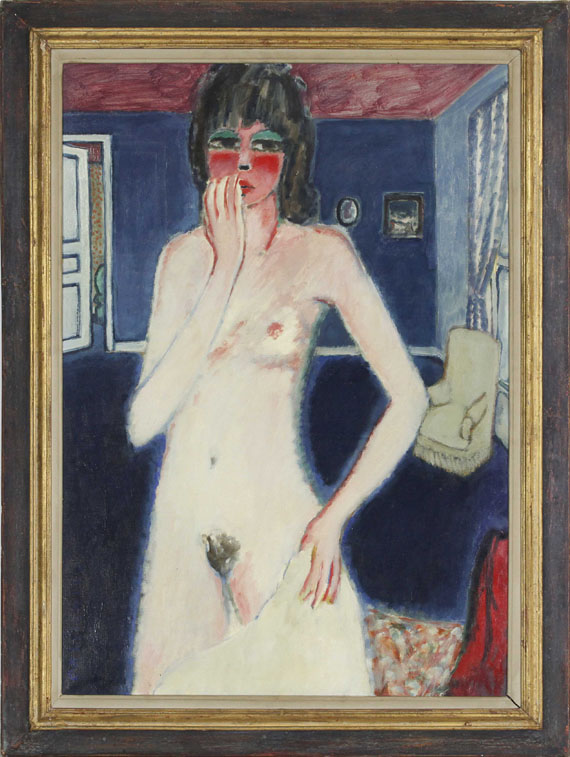 Jean Pierre Cassigneul - Femme nue dans la chambre bleue - Rahmenbild