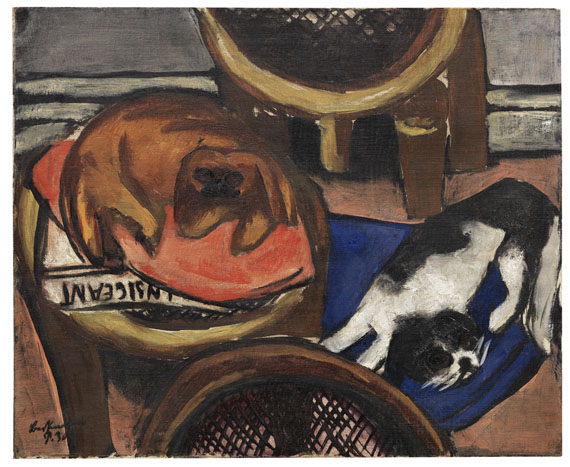 Max Beckmann - Majong und Chilly (Hunde)