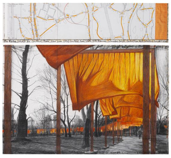  Christo - The Gates, Project for Central Park, NY (2-teilig) - Rahmenbild
