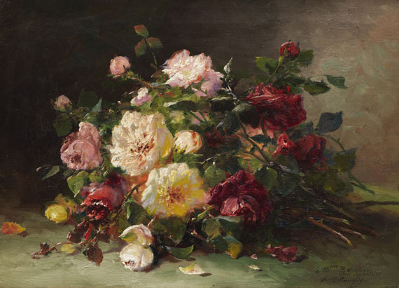Eugène Henri Cauchois - Bouquet de roses