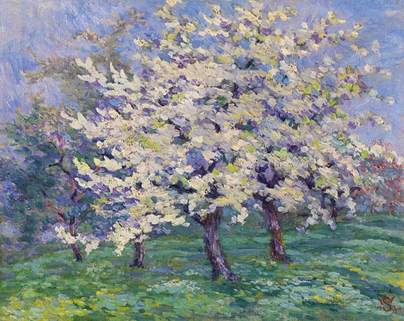 Willi Schlobach - Blühende Apfelbäume
