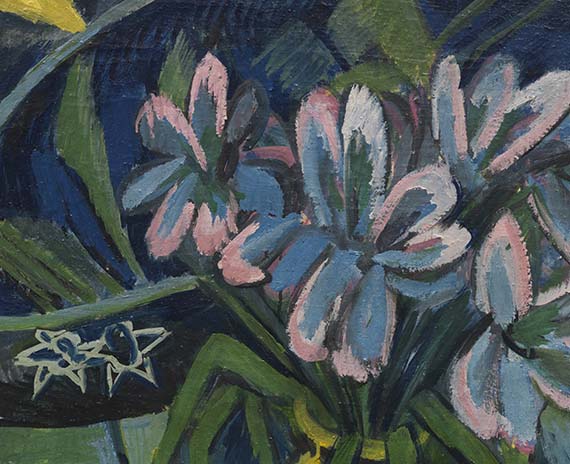 Ernst Ludwig Kirchner - Verblühte Tulpen / Porträt Simon Guttmann, sitzend - Weitere Abbildung