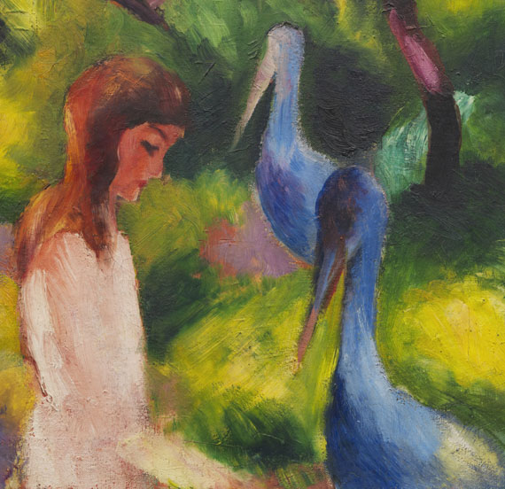 August Macke - Mädchen mit blauen Vögeln (Kind mit blauen Vögeln) - Weitere Abbildung