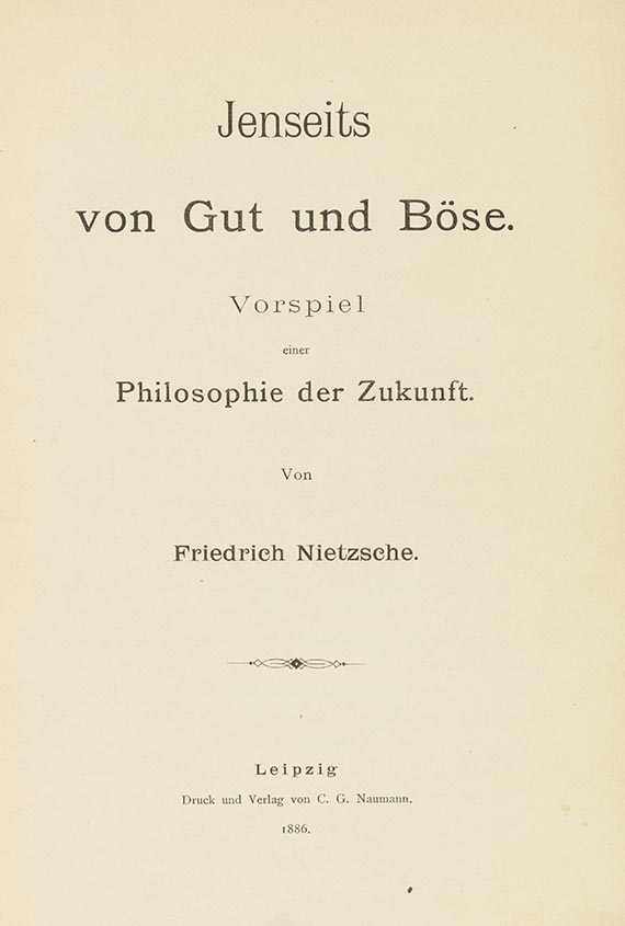 Friedrich Nietzsche - Jenseits von Gut und Böse
