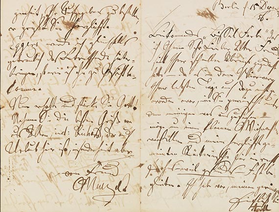 Adolph von Menzel - Eigenhändiger Brief