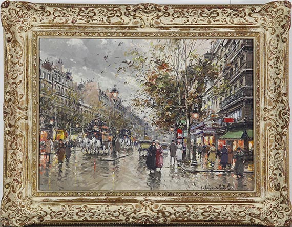 Antoine Blanchard - Les Grands Boulevards, Paris en 1900 - Rahmenbild