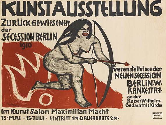 Hermann Max Pechstein - Plakat: Kunstausstellung Zurückgewiesener der Secession Berlin