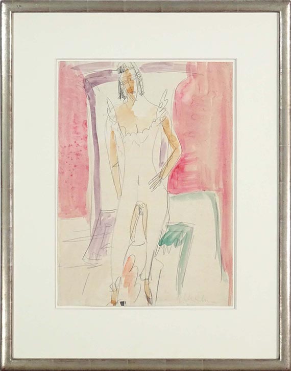 Ernst Ludwig Kirchner - In Hemdhose (Frau in Hose, Berlin) - Rahmenbild