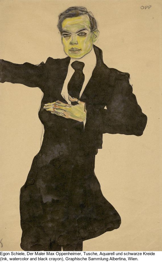 Egon Schiele - Studie eines sitzenden Mannes (Max Oppenheimer) - Weitere Abbildung
