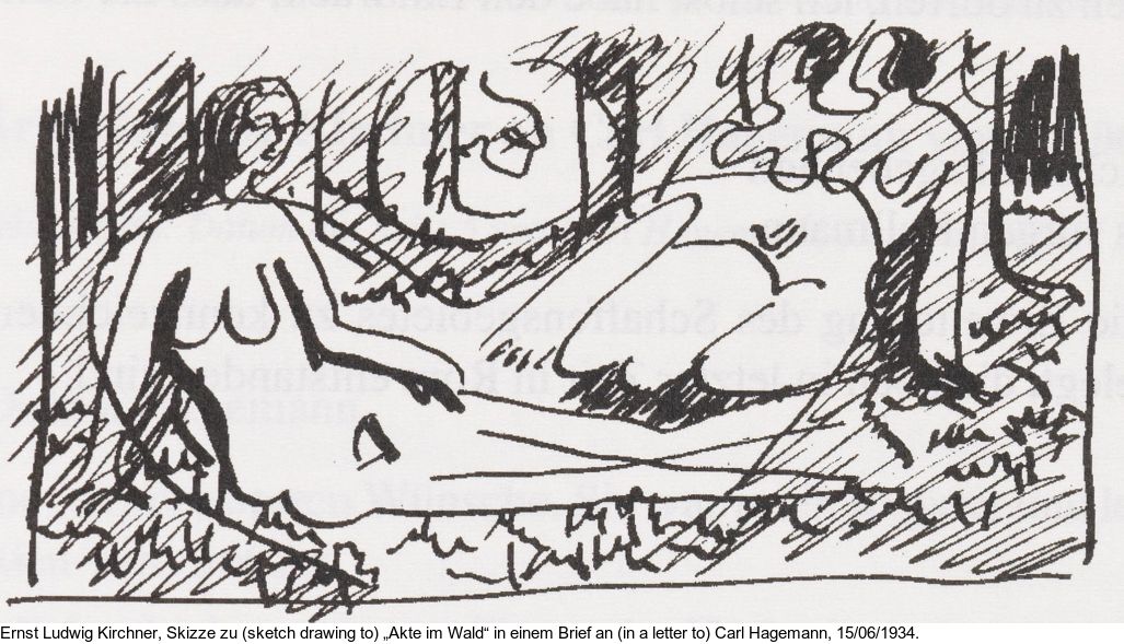 Ernst Ludwig Kirchner - Akte im Wald, kleine Fassung - Weitere Abbildung