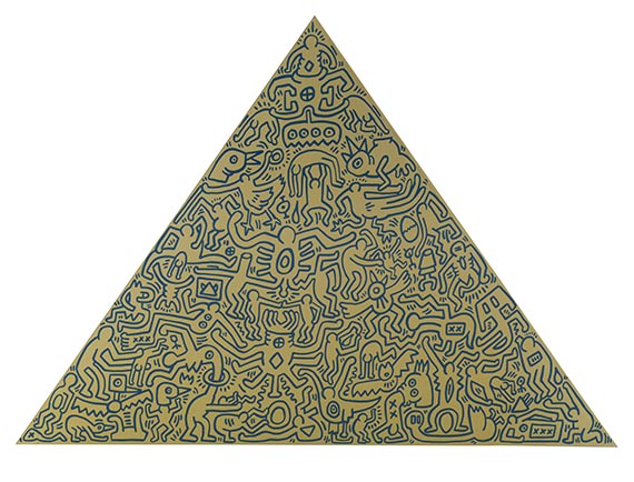 Keith Haring - Pyramid (gold)
