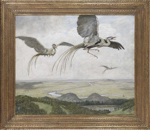 Hans Thoma - Wundervögel - Rahmenbild