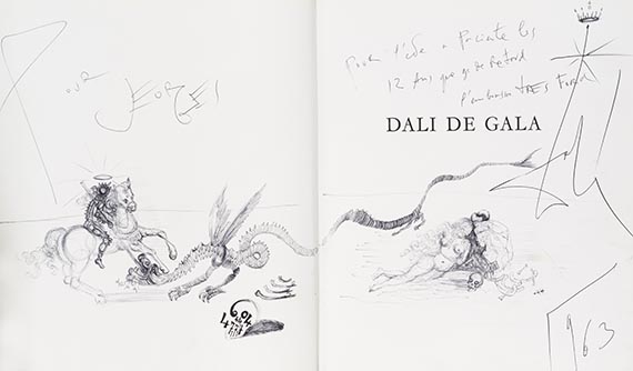 Salvador Dalí - Dalí de Gala. Zeichnung im Buch
