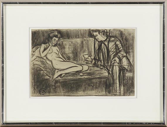 Ernst Ludwig Kirchner - Nacktes Modell auf dem Sofa - Rahmenbild