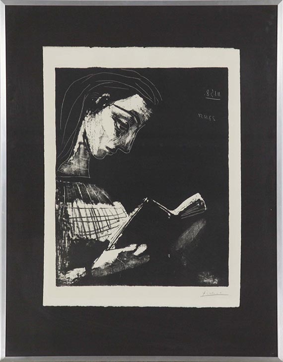 Pablo Picasso - Jacqueline lisant - Rahmenbild