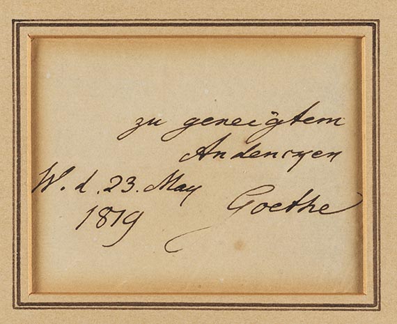 Johann Wolfgang von Goethe - Autograph
