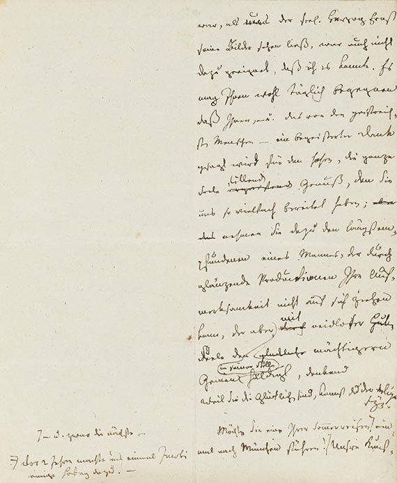 Friedrich von Schlichtegroll - Briefentwurf an Goethe
