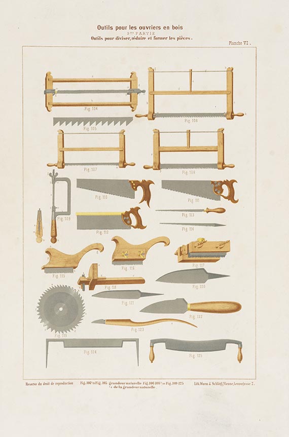 Franz R. von Wertheim - Recueil des Outils et Machines. Dabei: unvollst. deut. Ausgabe - Weitere Abbildung