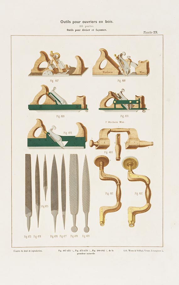 Franz R. von Wertheim - Recueil des Outils et Machines. Dabei: unvollst. deut. Ausgabe - Weitere Abbildung