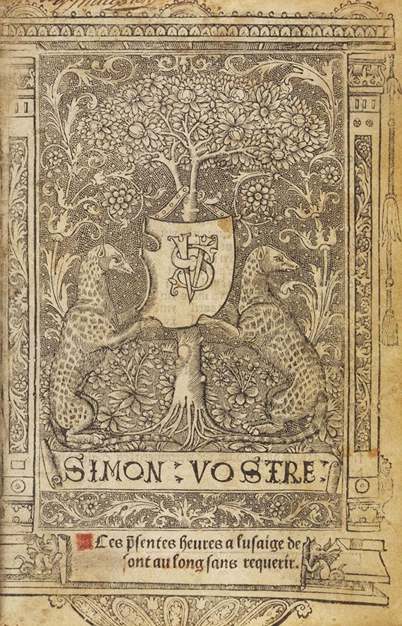 Stundenbuch - Livres d'heures. Paris, Simon Vostre