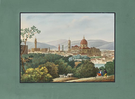  Florenz - Album mit Ansichten von Florenz u. a. Städten. Dabei: Album "Veduti di Firenze"