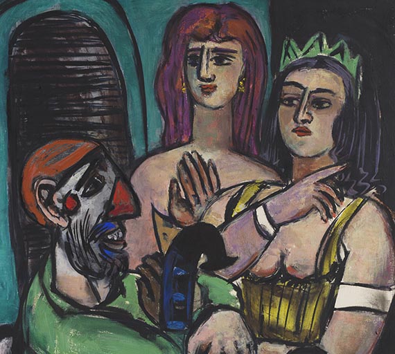 Max Beckmann - Großer Clown mit Frauen und kleiner Clown - Weitere Abbildung