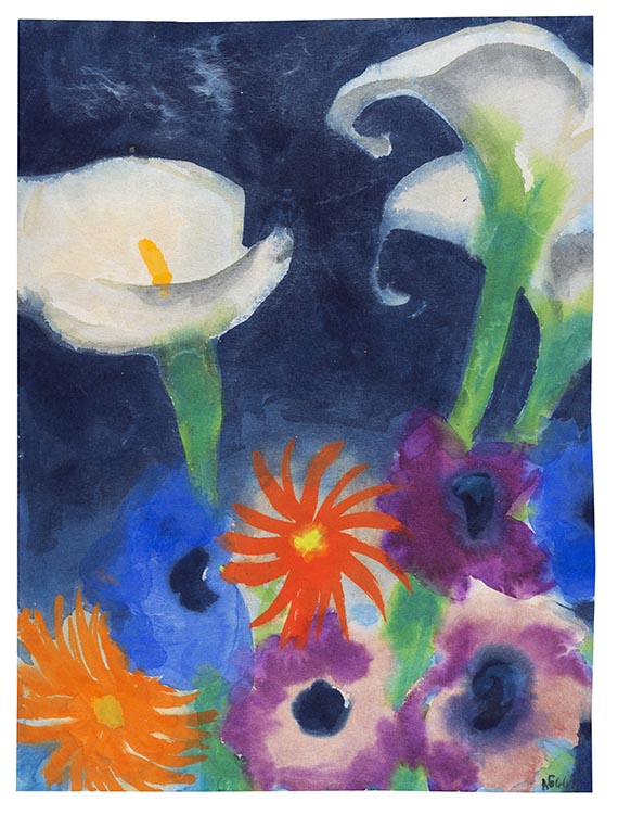 Emil Nolde - Calla, Anemonen und Gerbera