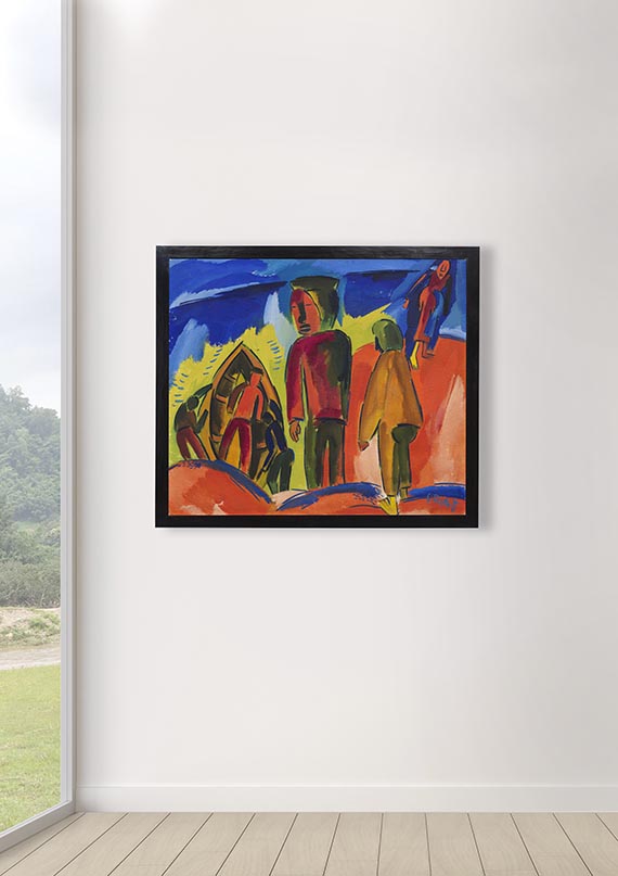 Karl Schmidt-Rottluff - Fischer auf der Düne - Weitere Abbildung