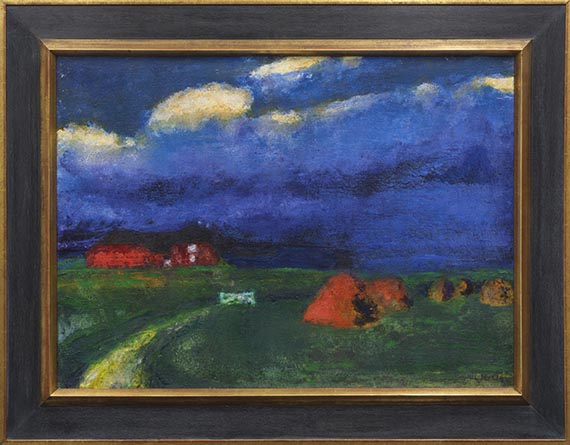 Emil Nolde - Landschaft mit Seebüllhof - Rahmenbild