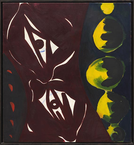 Ernst Wilhelm Nay - Dunkelrote Nacht - Rahmenbild