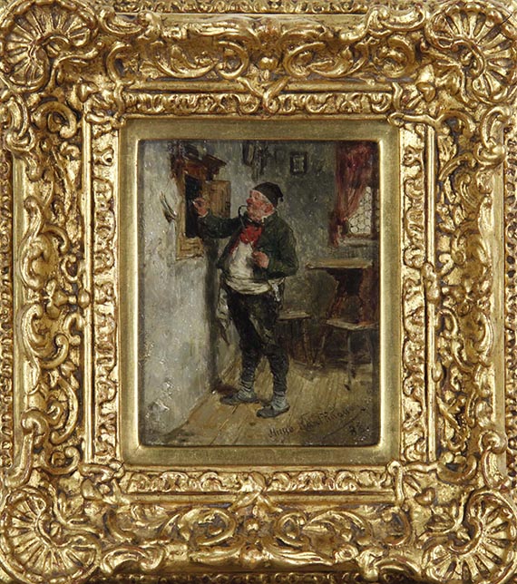 Hugo Kauffmann - Wirt an der Tafel - Rahmenbild