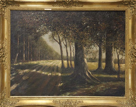 Josef Stoitzner - Sommerliche Waldlandschaft - Rahmenbild