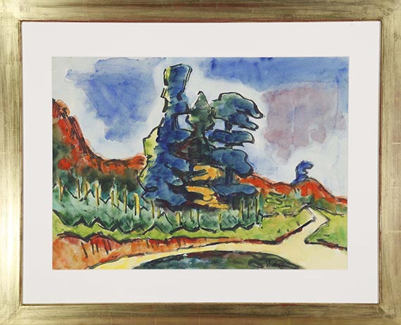 Karl Schmidt-Rottluff - Waldrand am Taunus - Rahmenbild