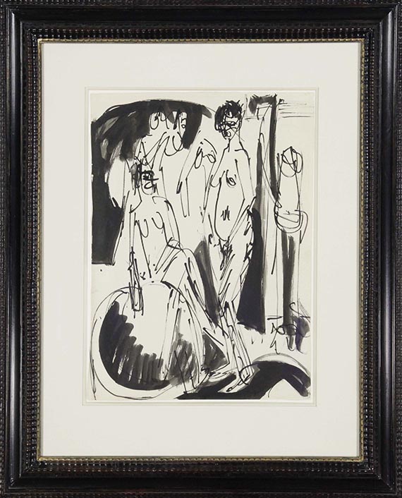 Ernst Ludwig Kirchner - Drei Frauenakte - Rahmenbild