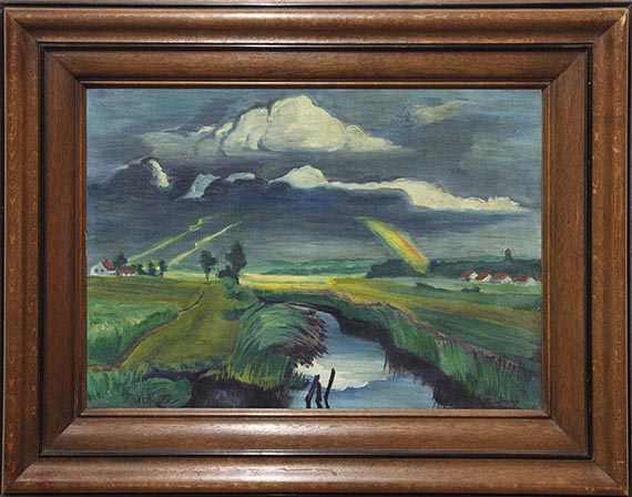 Hermann Max Pechstein - Verziehendes Gewitter - Rahmenbild