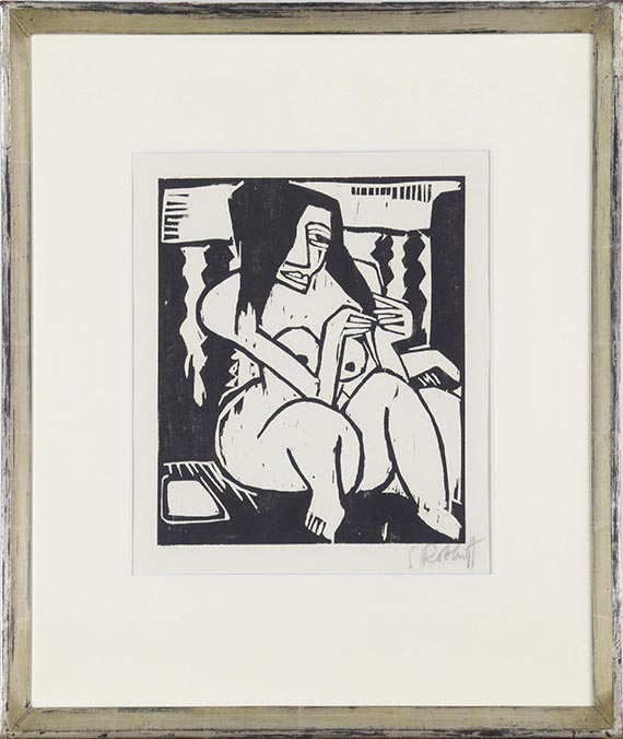 Karl Schmidt-Rottluff - Frau mit aufgelöstem Haar - Rahmenbild