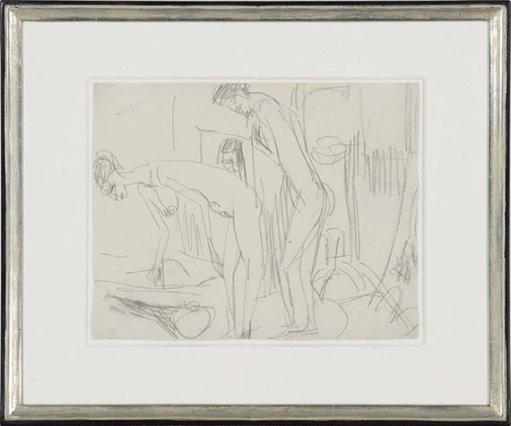 Ernst Ludwig Kirchner - Zwei weibliche Akte im Raum (Gerda und Erna Schilling) - Rahmenbild