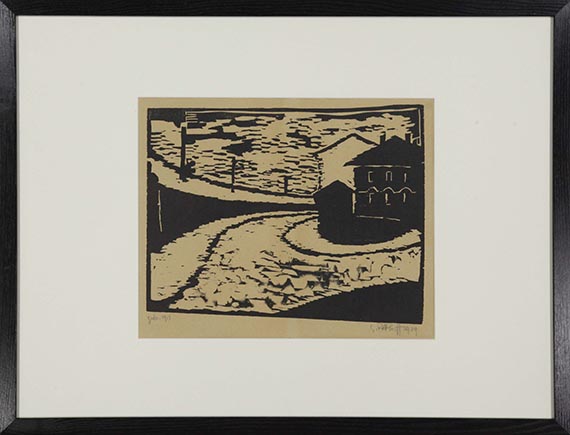 Karl Schmidt-Rottluff - Straßenbiegung - Rahmenbild