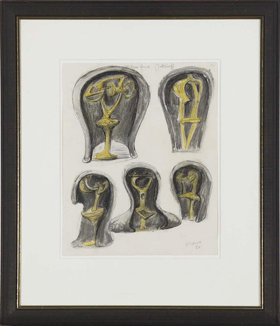 Henry Moore - Helmet Heads: Exterior Forms (Interior) - Rahmenbild