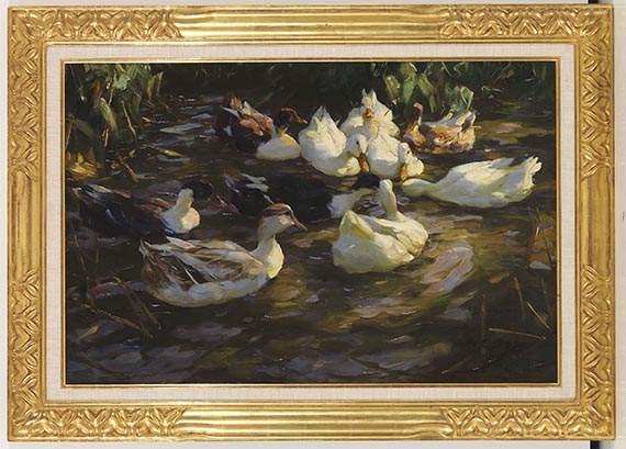 Alexander Koester - Enten am Teich - Rahmenbild