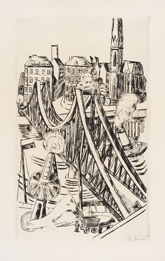 Beckmann - Grosse Brücke ("Eiserner Steg" in Frankfurt am Main)