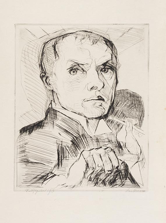 Beckmann - Selbstbildnis mit Griffel