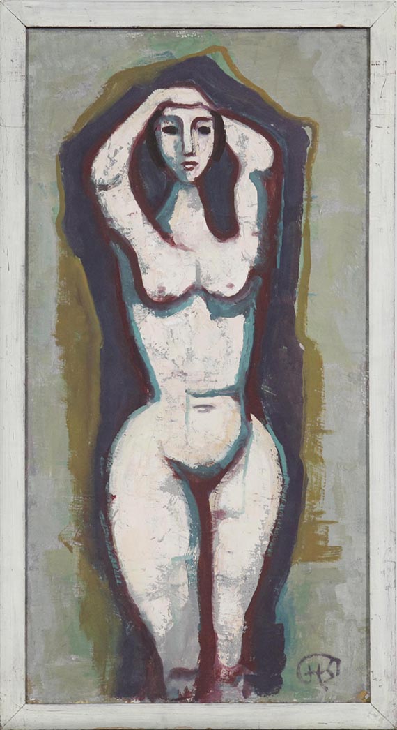 Karl Hofer - Akt mit erhobenen Armen - Rahmenbild