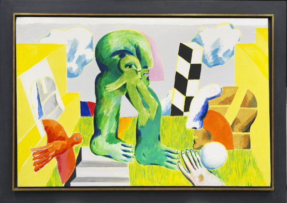 Horst Antes - Mauerbild VII (Garten des Malers) - Rahmenbild