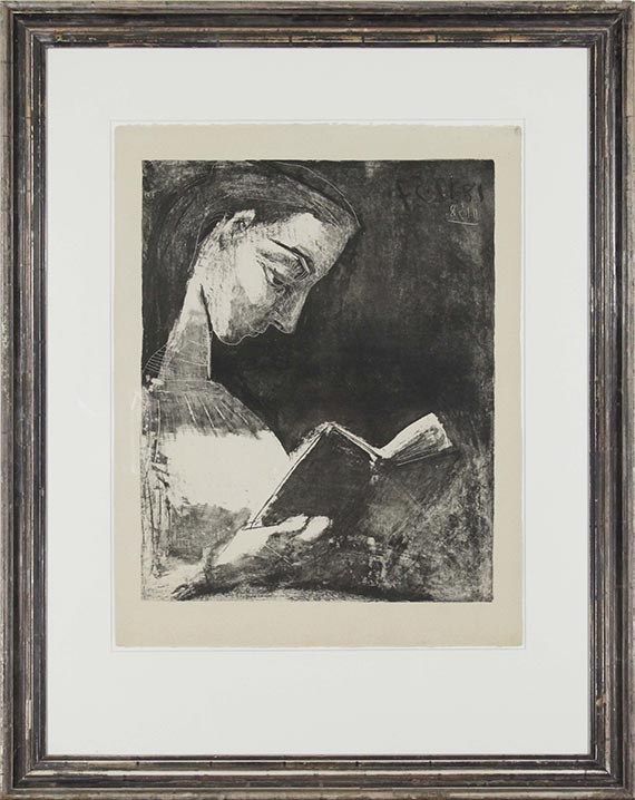 Pablo Picasso - Jacqueline lisant - Rahmenbild