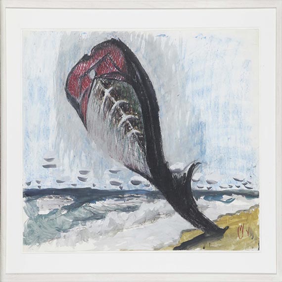 Markus Lüpertz - Fisch schwebend, dithyrambisch - Rahmenbild