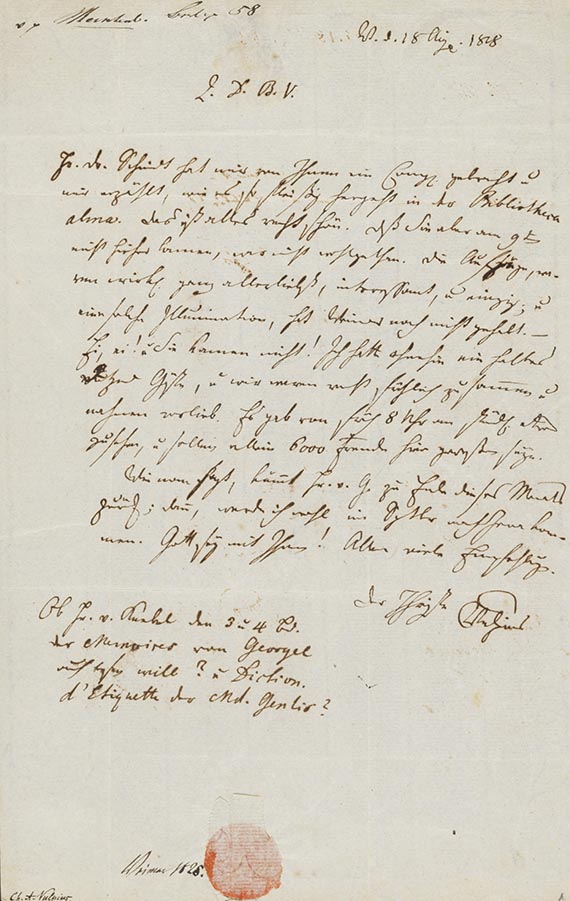 Christian August Vulpius - A 10: Brief an Dr. Weller, 1 S,